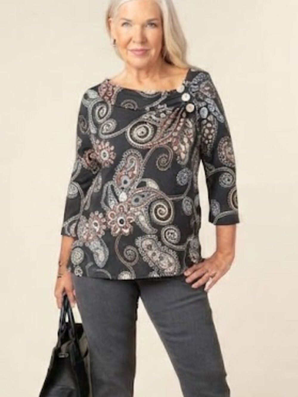 Cazza Zacks Artistic Paisley Top